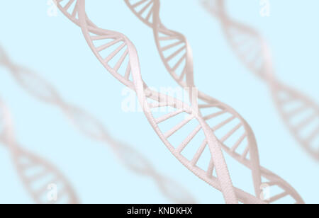 Viele DNA-Ketten. 3D-Rendering Stockfoto