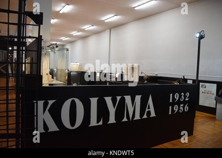In Magadan das regionale Museum der Geschichte zeigt die Tragödie der Kolyma zwischen 1932 und 1956. Stockfoto