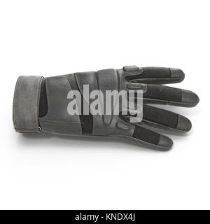 Seitenansicht der Soldat Handschuhe von Schwarz auf Weiß. 3D-Darstellung Stockfoto