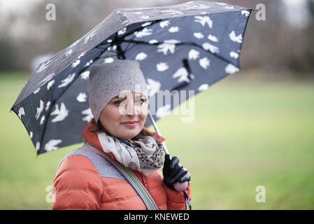 Wandern im Spätherbst Bute Park Cadiff, Wales Stockfoto