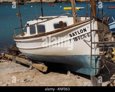 Fischerboot auf Helling, COVA DE MARCO Stockfoto