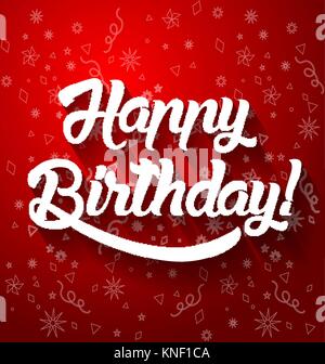 Happy birthday Schriftzug text Vector Illustration. Stock Vektor