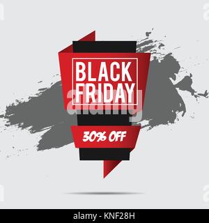 Schwarzer Freitag Verkauf Inschrift Entwurfsvorlage. Schwarzer Freitag-Banner. Vektor-illustration Stock Vektor