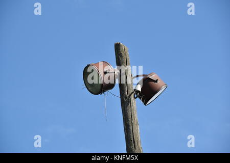 Südlich von Novossibirsk in Sibirien, im Steinbruch in der Nähe des Dorfes Iskitim wurde ein Gulag Lager, heute abandonned. Stockfoto