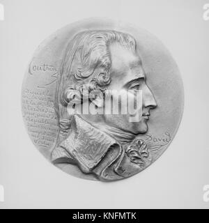 Dieses Bronzemedaillon von Pierre Jean David d’Angers zeigt Georges Couthon, Mitglied der Revolutionären Konvention während der Französischen Revolution, verbunden mit dem Triumvirat. Stockfoto