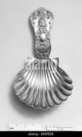 Caddy Löffel MET 17965 188060 wahrscheinlich Französisch, Caddy Löffel, Anfang des 19. Jahrhunderts, Silber, Länge: 3 cm. (8,3 cm). Das Metropolitan Museum of Art, New York. Geschenk von Frau Samuel S. Avery, 1897 (97.2.24) Stockfoto