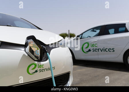 Tragbares Laden von Elektrofahrzeugen Stockfoto