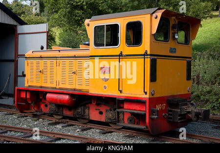 Diesellok Nr. 17 bei Welshpool und Llanfair Light Railway, Slough, Großbritannien Stockfoto