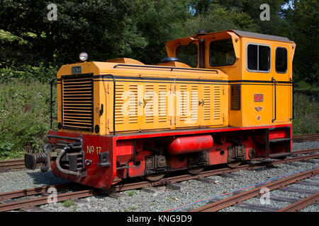 Diesellok Nr. 17 bei Welshpool und Llanfair Light Railway, Slough, Großbritannien Stockfoto