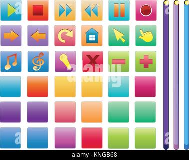 Abbildung: Verschiedene nützliche Symbole Stock Vektor