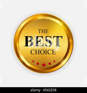 Gold Label die beste Wahl. Vector Illustration Stock Vektor