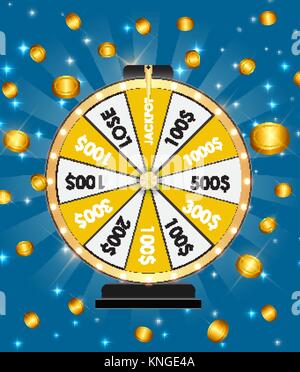 Wheel of Fortune, Glück Symbol mit Platz für Text. Vector Illustration Stock Vektor