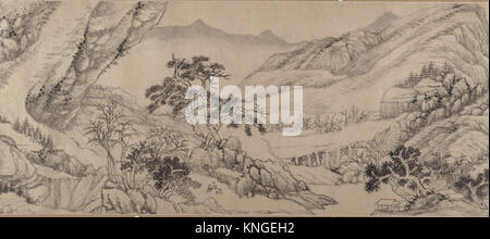 Reisen inmitten der Flüsse und Bäche sowie Berge. Künstler: Liu Yu (Chinesisch, 1620 - nach 1689), Kalligraph: Geschrieben von Liu Yu (Chinesisch, 1620 - nach 1689);