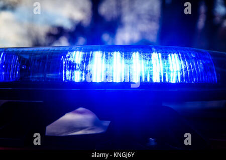 Lichter der Löschfahrzeuge an Eigentum und Leben Stockfoto