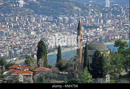 Moschee Sueleymaniye auf Castle Hill, Alanya, Türkei Stockfoto