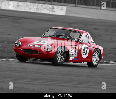 Malcolm Paul, Rick Bourne, TVR Grantura Mk III, GT und Sportwagen Cup, HSCC, Silverstone International Trophy, Silverstone historische Festival "Meeting, 20. Stockfoto