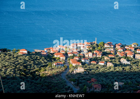 Auf Kardamyli Altstadt an der Westküste von Griechenland Stockfoto