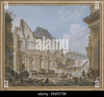 Abriss der alten Vorhalle des Palais-Royal, Paris Stockfoto