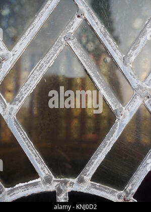 Führen LICHT GLAS FENSTER IN DIE Laterne, die Kathedrale von Ely, Cambridgeshire Stockfoto