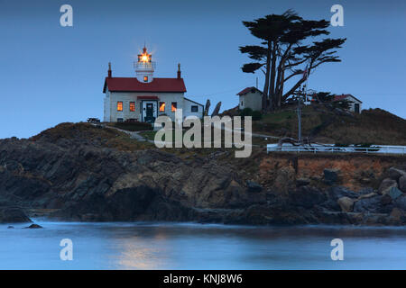 Battery Point Lighthouse, Crescent City in Northern California, United States Stockfoto