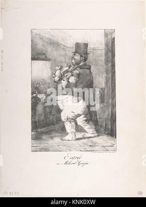 Entry, oder Lord Fat Cheeks (Entrée, oder Milord-Gorju), gedruckt vom französischen Maler und Druckmacher Nicolas-Toussaint Charlet (1792-1845), 1820-22 Stockfoto