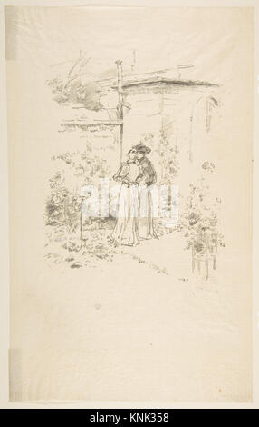 Vertrauensbekundung im Garten durch den amerikanischen Maler James McNeill Whistler (1834-1904), 1894 Stockfoto