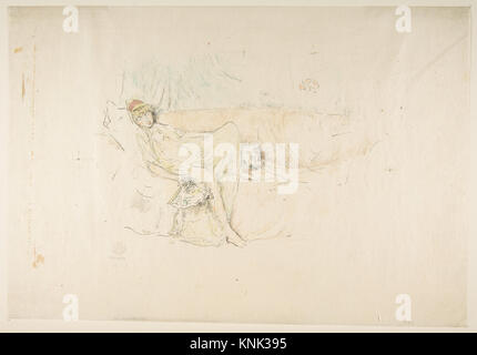 Drapierte Figur Liegen vom amerikanischen Maler James McNeill Whistler (1834-1904), 1892 Stockfoto