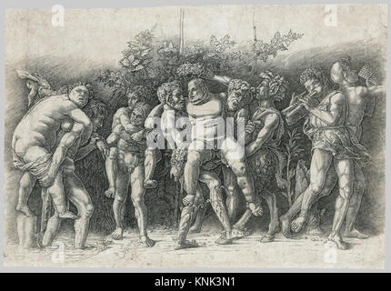 Bacchanal mit Silenus; eine Frieze-Komposition mit zehn Figuren um Silenus, die von zwei Satyern getragen wird Stockfoto