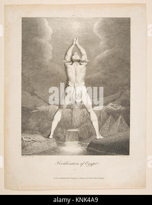 Befruchtung Ägyptens (Erasmus Darwin, Botanischer Garten) Künstler: William Blake, British, London 1757-1827 London, Künstler: Nach Henry Fuseli, Schweiz, Zürich 1741-1825 London, Befruchtung Ägyptens (Erasmus Darwin, Botanischer Garten), 1791, Gravur Stockfoto