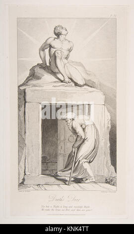 Death's Door, aus dem Grab, ein Gedicht von Robert Blair. Künstler: Luigi Schiavonetti (Italienisch, Bassano del Grappa 1765-1810 London) Stockfoto