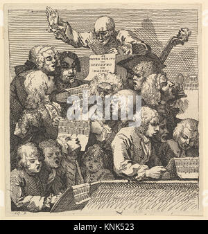 Ein Chor der Sänger oder das Oratorio von William Hogarth (britisch, London 1697–1764 London), 1732 Stockfoto