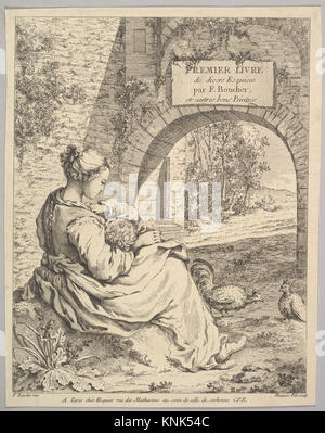 Frontispiece, Jacques Gabriel Huquier (Französisch, Paris 1730–1805 Shrewsbury), nach Francois Boucher (Französisch, Paris 1703–1770 Paris), Mitte bis Ende des 18. Jahrhunderts Stockfoto