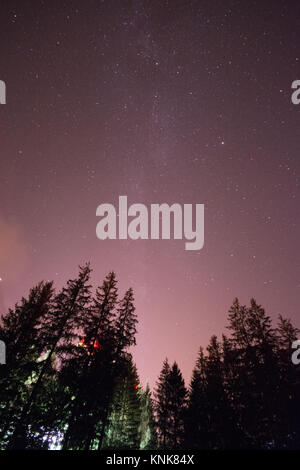 Schöne Astronomie Bilder in den wunderschönen Alpen von Chamonix Frankreich genommen, gegenüber dem Mont Blanc Stockfoto