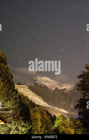 Schöne Astronomie Bilder in den wunderschönen Alpen von Frances große Chamonix Mont Blanc genommen Stockfoto