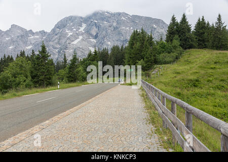 Rossfeld panorama Straße über die Berge zwischen Deutschland und Österreich Stockfoto