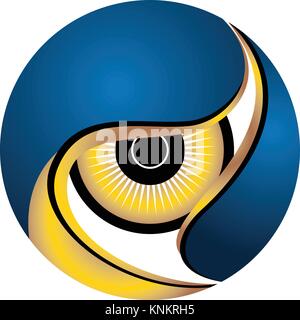 Überwachung Logo Design Template Vector Stock Vektor