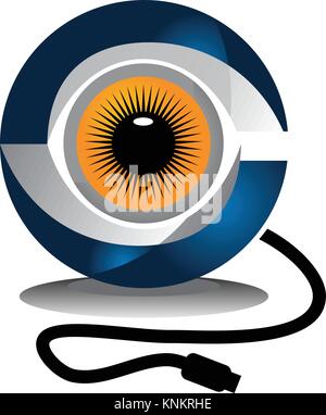 Überwachung Logo Design Template Vector Stock Vektor