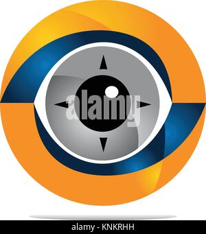 Überwachung Logo Design Template Vector Stock Vektor