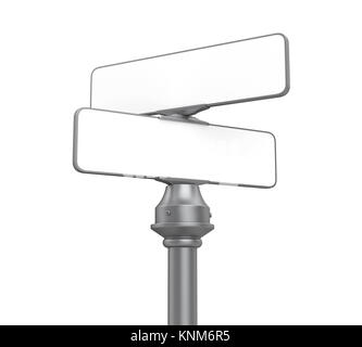 Leere Straßenschild isoliert Stockfoto