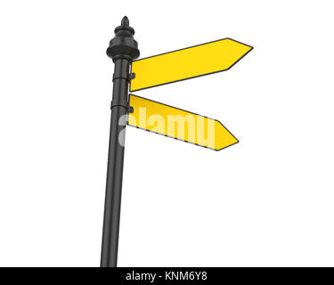 Leere Straßenschild isoliert Stockfoto