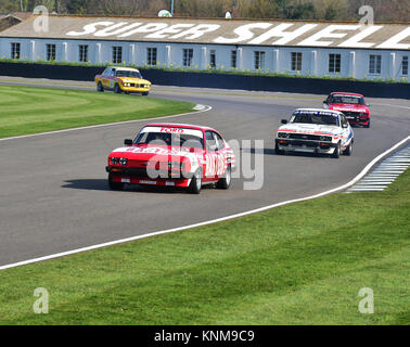 Ric Holz, Ford Capri MkIII 3-0 S, Gerry Marshall Trophäe, Goodwood 72nd Mitgliederversammlung, GRRC, historische Racing, Motorsport, Motorsport, Nostalgie, raci Stockfoto