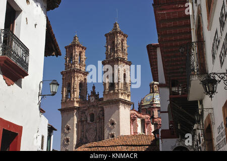 Santa Prisa Kirche, Taxco, Mexiko Stockfoto