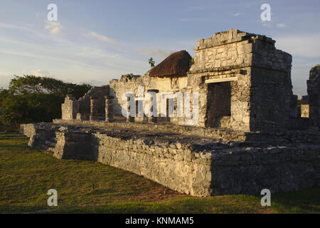 Ruinen von Tulum, Großer Palast, Mexiko Stockfoto