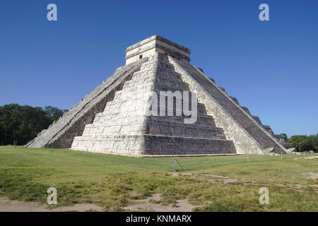 Chichén Itzá, die Pyramide El Castillo, Mexiko Stockfoto