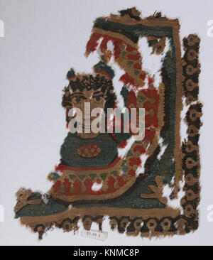 Textile Fragment, 5. Jahrhundert, Ägypten zugeschrieben, Medium: Wolle; Gobelin Stockfoto