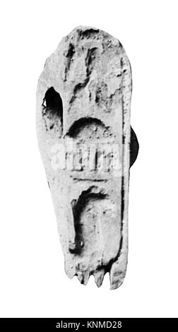 Stempel für die Göttin Renenutet, Periode: Neues Königreich, Dynastie 19-20 (Ramesside), ca. 1295-1070 v. Chr., Geographie: Aus Ägypten, Region Memphite, Lisht North, Friedhof, MMA-Ausgrabungen, 1906–07, Mittel: Holz Stockfoto