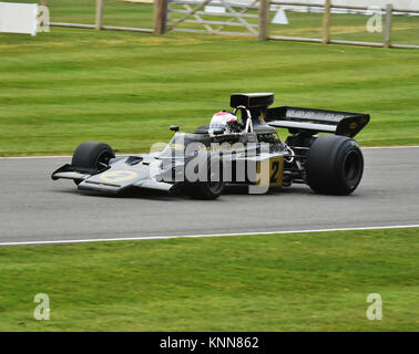 Katsuaki Kubota, Lotus-Cosworth 72, das Feld F1 Autos, Goodwood 73 MM März 2015, 73rd, 73 Mitglieder treffen, Aktion, Chris McEvoy, CJM Photograp Stockfoto