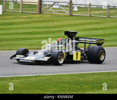 Lotus-Cosworth 72, das Feld F1 Autos, Goodwood 73 MM März 2015, 73rd, 73 Mitglieder treffen, Aktion, Chris McEvoy, CJM Fotografie, klassische Autos, Stockfoto