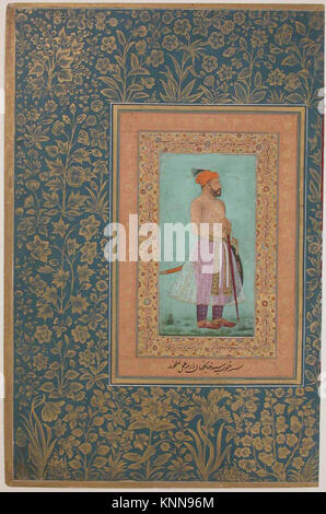 Portrait von Sayyid Abu'l Nassim Khan, Khan Jahan Barha, Folio aus dem Shah Jahan Album MET sf 55-121 -10-5 ein Porträt von Sayyid Abu'l Nassim Khan, Khan Jahan Barha, Folio aus dem Shah Jahan Album MET sf 55-121 -10-5 a/451294 Stockfoto