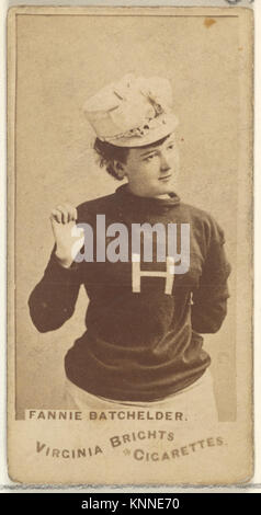 Illustrierte Zigarettenkarte mit der Schauspielerin Fannie Batchelder aus der Virginia Brights Actors and Actress Serie (Typ 1, N45), Teil der Sammlung des Metropolitan Museum of Art. Stockfoto